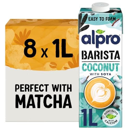 Image of Alpro Barista Coconut Drink - Plant-Based Long Life Dairy Free & Lactose Free - Great for Coffee Foam - 1L (Pack of 8)