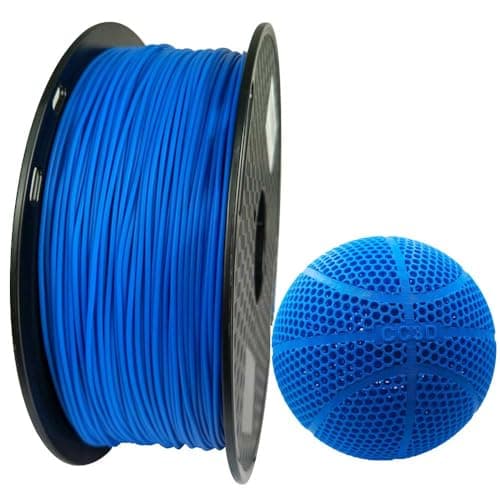 Image of CC3D 47D TPE Filament Blue 1.75mm 1KG 3D Printer Filament FDM 3D Printing Materials Shore Hardness 47D Blue