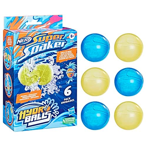 Image of Nerf Super Soaker Hydro Balls 6-Pack, Reusable Water-Filled Balls