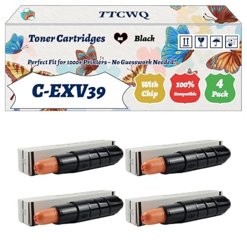 Image of Compatible for Canon C-EXV39 Toner Cartridges Work for Canon imageRUNNER Advance 4025 4035 Printers, with Chip, High Yield 30200 Pages, High-Definition Printing (4 Pack Black)