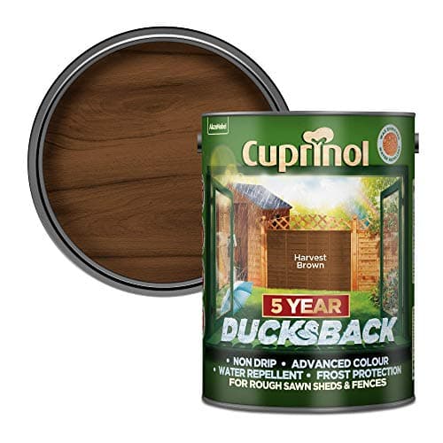 Image of Cuprinol Ducksback Shed & Fence Paint - Harvest Brown - 5L