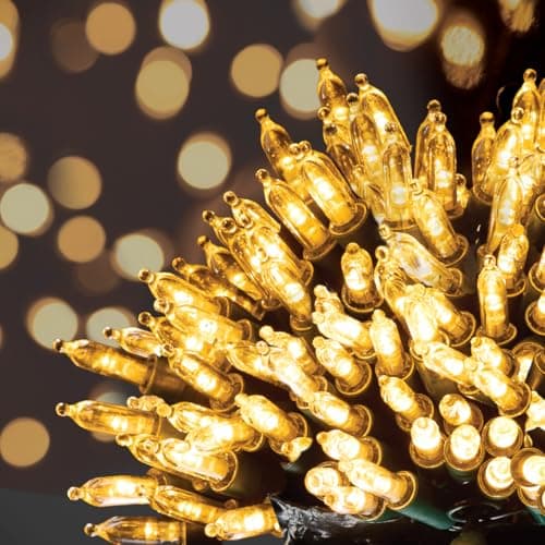 Image of The Christmas Workshop 75220 100 Warm White Christmas Tree Lights/Static Decorative LED Fairy Lights / 12.9m Length/Indoor & Outdoor Christmas Decorations