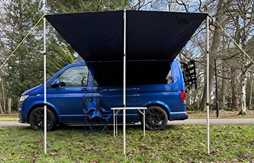 Image of Wild Earth DELUX Sun Canopy Awning for VW Camper Van Motorhome RV 2.4m x 3m Black