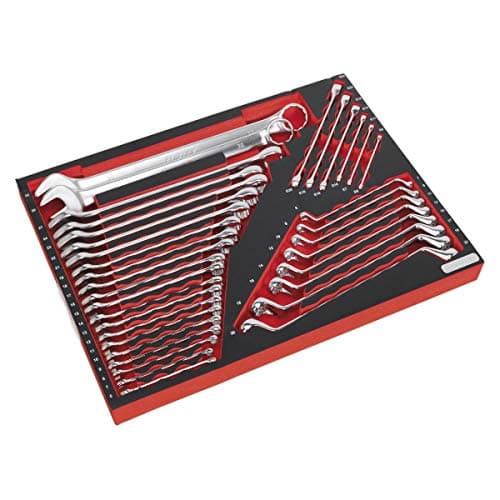 Image of Sealey Tbtp03 Tool Tray with Spanner Set 35Pc