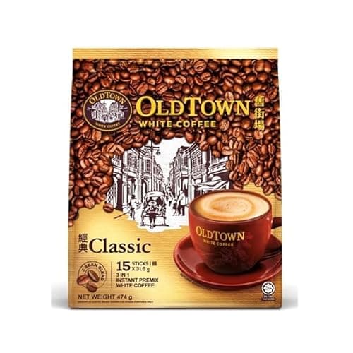 Image of Old Town 3 in 1 White Coffee Classic (15 Sachets) 474g | Authentic Malaysian White Coffee | Smooth and Creamy | Quick and Easy