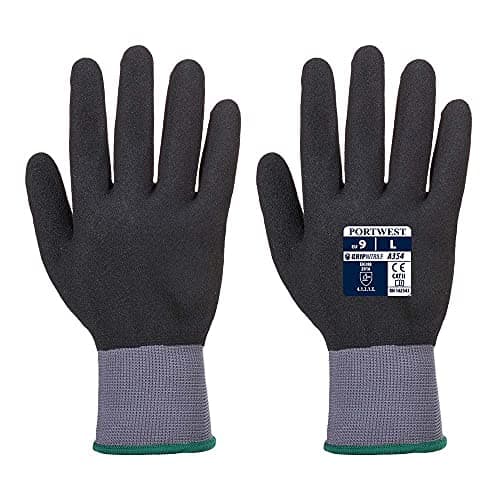 Image of Portwest DermiFlex Ultra Pro Glove - Nitrile Foam, Size: S, Colour: Black, A354K8RS