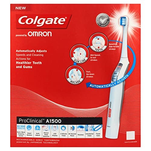 Image of Colgate A1500 ProClinical Rechargeable Electric Toothbrush - White