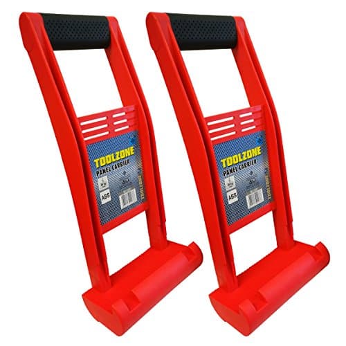 Image of (Pack of 2) Panel Carriers Plasterboard Drywall Wood Carrying Handles 80kg