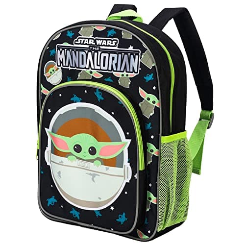 Image of William Lamb Star Wars Baby Yoda The Mandalorian Kids Childrens Premium Backpack School Rucksack Travel Bag, Multicolour, 36.7cm (height), 26cm (width), 13cm (depth), (02936)