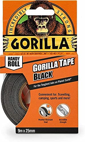Image of Gorilla Handy Roll Gorilla Tape Black 9m x 25mm