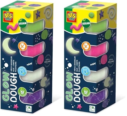 Image of SES Creative Feel good dough - Glow (4x90gr) (Pack of 2)