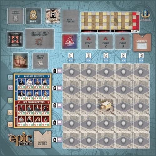 Image of Gamelyn Games | Tiny Epic Crimes Game Mat | Board Game Accessory