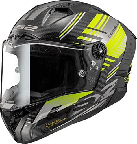 Image of LS2 FF805 THUNDER C VOLT GL.BLACK H-V YELLOW-06 L (S)