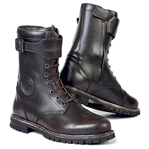 Image of STYLMARTIN Cafe Racer Moto Rocket Boots in Brown Size 41