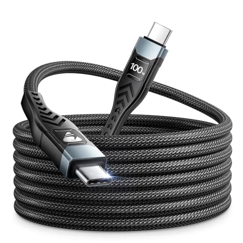 Image of 100W USB C to USB C, Fast Charging Cable 3M Long Type C Cable C to C Charger Fast Charg Lead Usbc to Usbc for iPhone 16 15 Pro Max Plus MacBook iPad Pro/Air Samsung Galaxy S23/S22/S21 Google Pixel