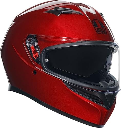Image of AGV K3 Full Face ECE 22.06 Motorcycle Helmet - Plain, Competizione Red