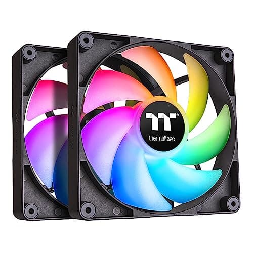 Image of Thermaltake CT140 ARGB Sync PC Cooling Fan (2-Fan Pack), 5V Motherboard Sync, 16.8 Million Colors 9 Addressable LEDs, 140 mm Hydraulic Bearing Case/Radiator Fan, CL-F150-PL14SW-A,Black