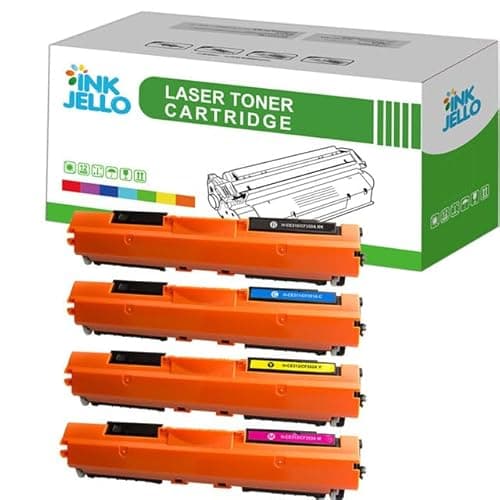 Image of Inkjello CRG 729 Toner Cartridge Replacement for Canon i-SENSYS LBP7010C LBP7018C Black Cyan Magenta Yellow (4 Pack)