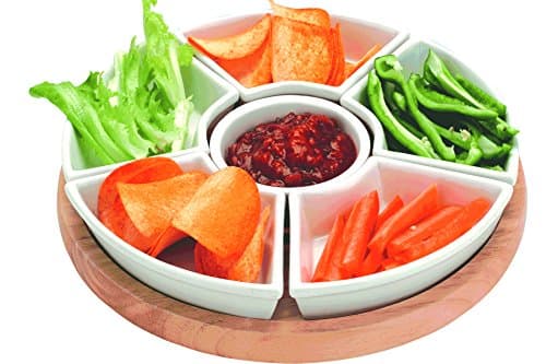 Image of Apollo 7473 RB Lazy Susan with CER Dishes, Ceramic, Multi-Colour, 35x8.5x35