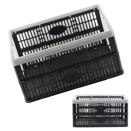 Image of Fold Flat Crate - Plastic 32 L Folding Storage Crate Box (Pack of 1)