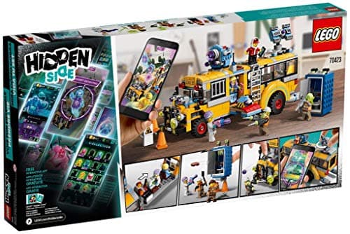 Image of LEGO Hidden Side 70423 Paranormal Intercept Bus 3000 Construction Set, AR Games app, Toys for 8 Years Old Boys and Girls, Interactive Augmented Reality Ghost Playset with 5 minifigures