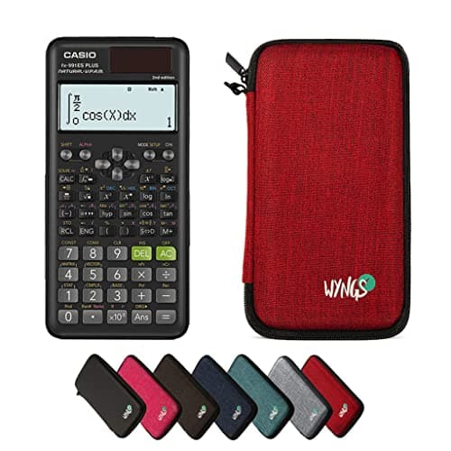 Image of Casio fx-991ES Plus 2nd Edition with WYNGS Protective Case Red - Scientific Calculator - Basic Package