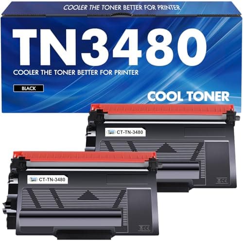 Image of Cool Toner TN3480 Compatible for Brother HL-L5100DN MFC-L5750DW Toner TN-3480 TN3480 TN 3480 MFC-L5700DW HL-L5200DW HL-L5000D HL-L6400DW DCP-L5500DN DCP-L6600DW MFC-L6800DW - Black, 2-Pack