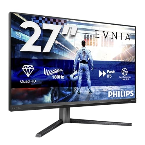 Image of Philips Evnia 27M2N5500-27 inch QHD gaming monitor, 180 Hz, FreeSync Premium, G-Sync compatible, HDR400 (2560x1440, 1 ms, HDMI, DisplayPort) black/gray