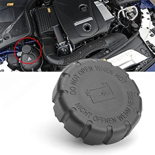 Image of BINB ROAD 2105010615 Radiator Coolant Reservoir Expansion Tank Cap Screw-On Type Compatible with Mercedes-Benz C E S CLA SLK GLA GLE Class