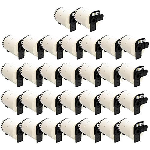 Image of Yellow Yeti 30 Rolls DK-22243 Continuous Length Paper Tape 102mm x 30.48m Address Labels Compatible with Brother P-Touch QL-1050 QL-1050N QL-1060N QL-1100 QL-1110NWB
