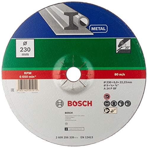 Image of Bosch DIY 2609256339 Cranked Roughing Disk 230 mm Diameter x 6 mm Metal