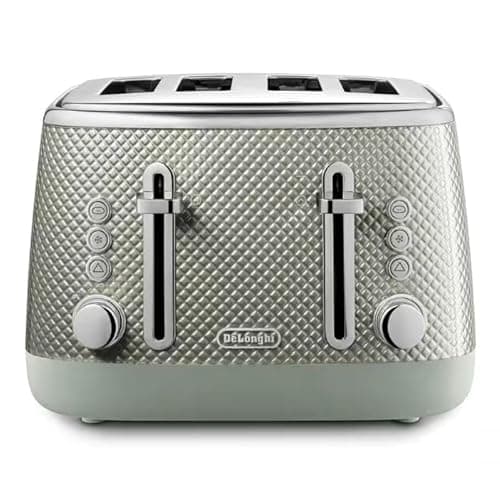 Image of Delonghi CTL4003.GR Luminosa Four Slot Toaster - Twill Green, 700060052