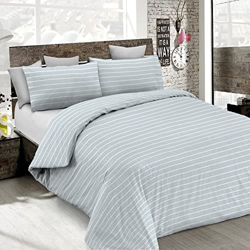 Image of Italian Bed Linen MB HOME ITALY, “Printed Colors” Duvet Cover Set, Division Water Green