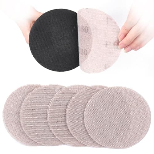 Image of Sruhrak 125mm Mesh Sanding Discs, 50 PCS Net Sandpaper 180 Grit Hook and Loop Sanding Pads for Drywall Sander Efficient Dust Removal Random Orbital Sander Polishing