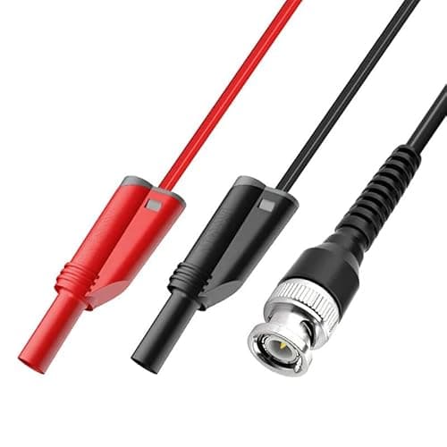 Image of P1010 BNC Q9 To Dual 4mm Stackable Shrouded Banana Plug With Test Leads Probe Cable 120CM