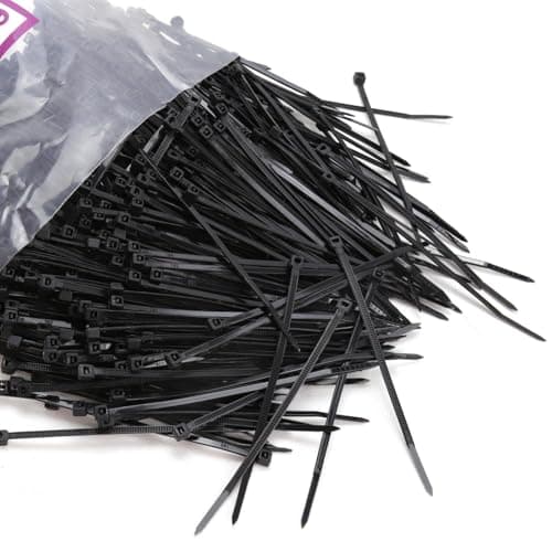 Image of enTie Black Cable Ties - Nylon 66 UL Approved [1000 Pack] (Black, 2.5mm x 100mm)