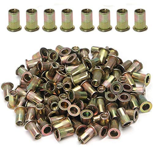 Image of 100pcs Carbon Steel Metric M6 Rivet Nuts Threaded Rivet Insert Nutsert Rivnuts Kit M6-1.0mm