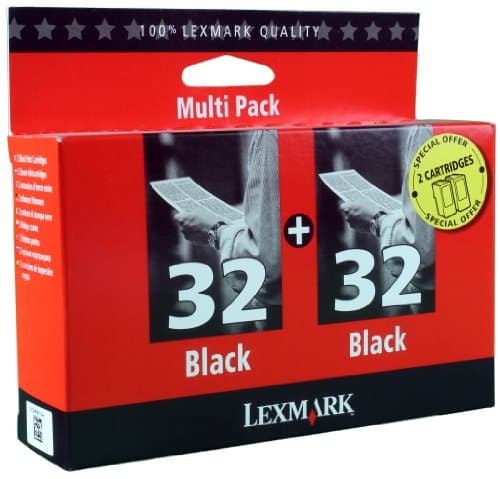 Image of Lexmark 32 Black Twin Inks x 2