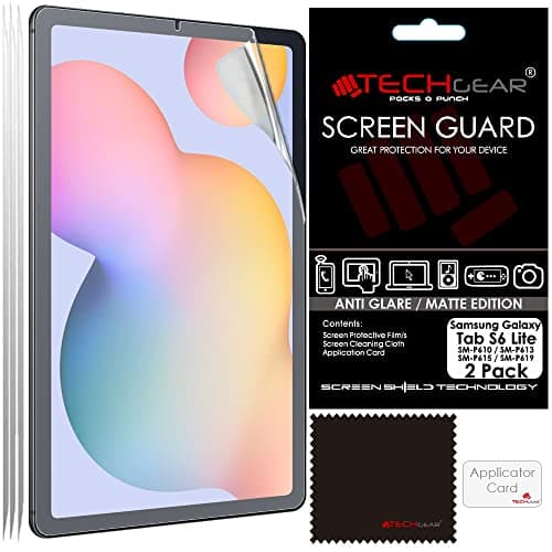 Image of TECHGEAR 2 Pack Galaxy Tab S6 Lite 10.4" Anti Glare Screen Protectors (SM-P610 / P613 / P615 / P619 / P620 / P625), MATTE Screen Protector Guard Cover Designed for Samsung Galaxy Tab S6 Lite 10.4"