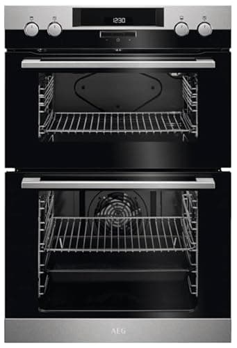 Image of AEG DEK431010M 6000 Series Built-in Double Electric Oven – SurroundCook Technology, Clean Enamel Interior, Stainless Steel Finish