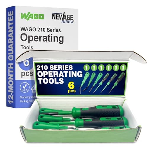 Image of WAGO 210 Series 6pc Operating Tool Assortment Pack | Terminal Screwdriver Set | Partially Insulated Shaft | Includes (210-719), (210-720), (210-721), (210-648), (210-657), (210-658)