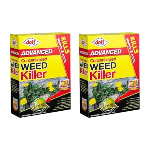 Image of 2 Pack Doff Advanced Concentrated Weedkiller 80ml Includes 3 Sachets For Powerful and Long-Lasting Tough Weeds & Roots Control By Dhanush Enterprise