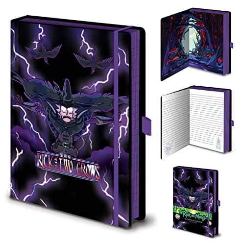 Image of Pyramid International Rick And Morty Hardback Wiro Notebook, A5 Lined Pages (2 Crows Design) - Official Merchandise