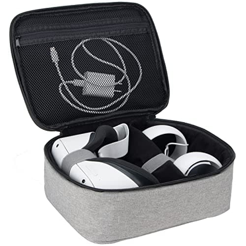 Image of KISLANE Carrying Case Compatible with Oculus Quest 2 VR, All-in-One Carrying Case for Oculus Quest 2 Headset, Fits Travel, Home, Outdoor (Gray), Gray, Modern, Grey, grey, Modern