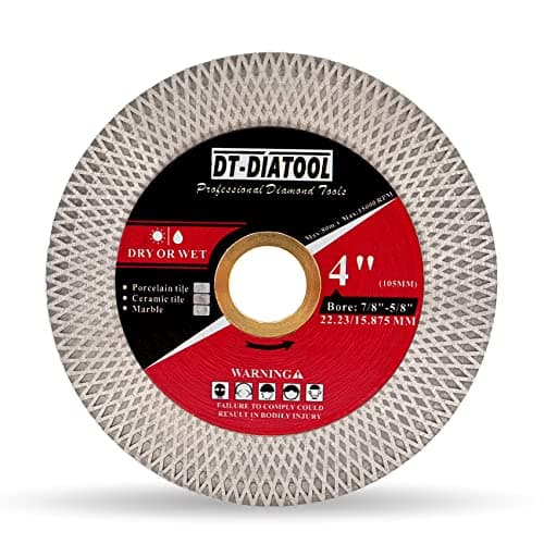 Image of DT-DIATOOL Diamond Tile Cutting Disc 105mm Bore 22.23mm - Double-Sided X Mesh Cutting & Grinding Disc for Porcelain Marble Artificial Stone