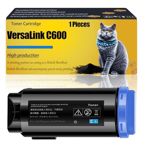 Image of VersaLink C600 106R03923 106R03920 106R03921 106R03922 Compatible for Xerox Toner Cartridge VersaLink C600 VersaLink C600DN VersaLink C600N Printers, Electronics Accessories (Cyan)