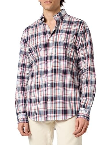 Image of GANT Men's REG Colorful POPLIN Check Shirt, Eggshell, XL