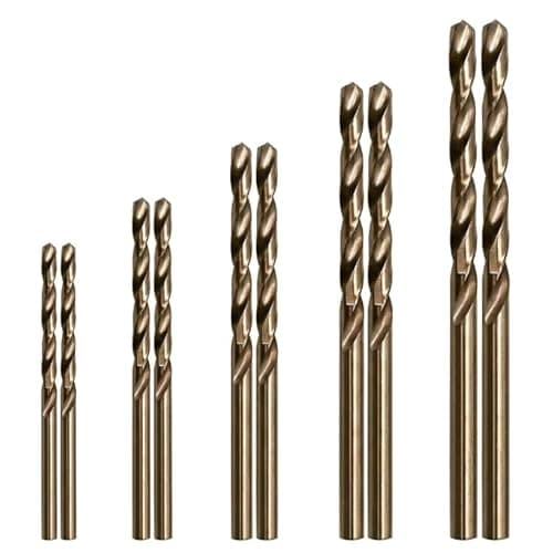 Image of M35 Cobalt Drill Bit Set, HSS Twist Drill Bits for Metal, Stainless Steel and Hard Metal, 10 Piece Drill Bit Kit with Straight Shank, 1mm 1.5mm 2mm 2.5mm 3mm