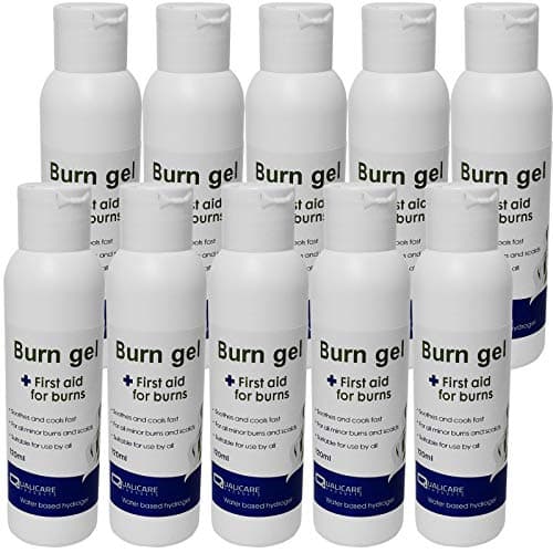 Image of 10 Bottle Pack Qualicare 120ml First Aid Burns Scalds Sunburn Cooling Soothe Gel