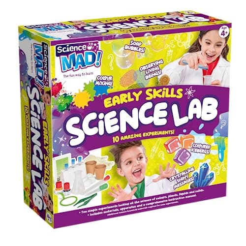 Image of Science Mad - SM65 Early Skills Science Lab – An Ideal Introduction to Early Science With 10 Simple Fun Experiments for Young Children - Includes Apparatus & Materials, 4+ Years